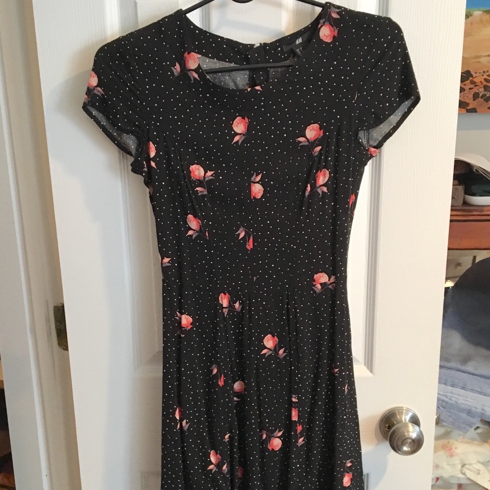 H&M flower and polka dot dress